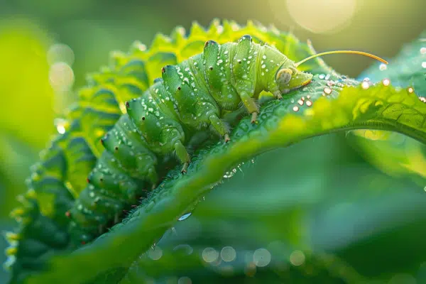 La grosse chenille verte : un mystère de la nature à explorer