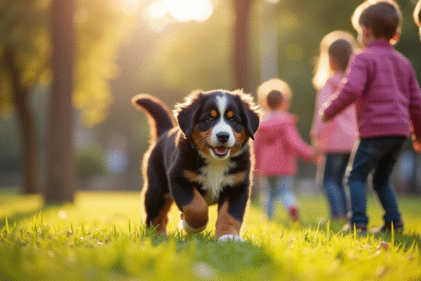 Réussir la socialisation d’un bébé bouvier bernois