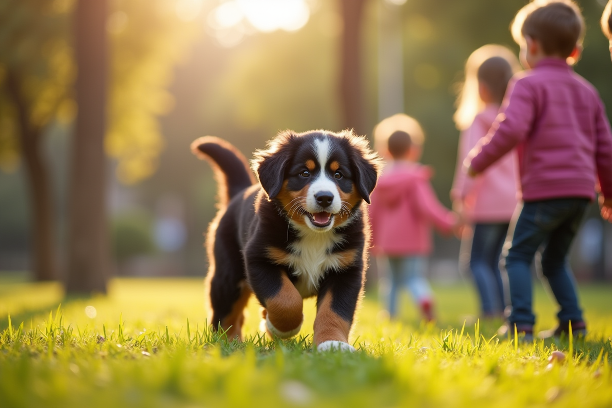 Réussir la socialisation d’un bébé bouvier bernois