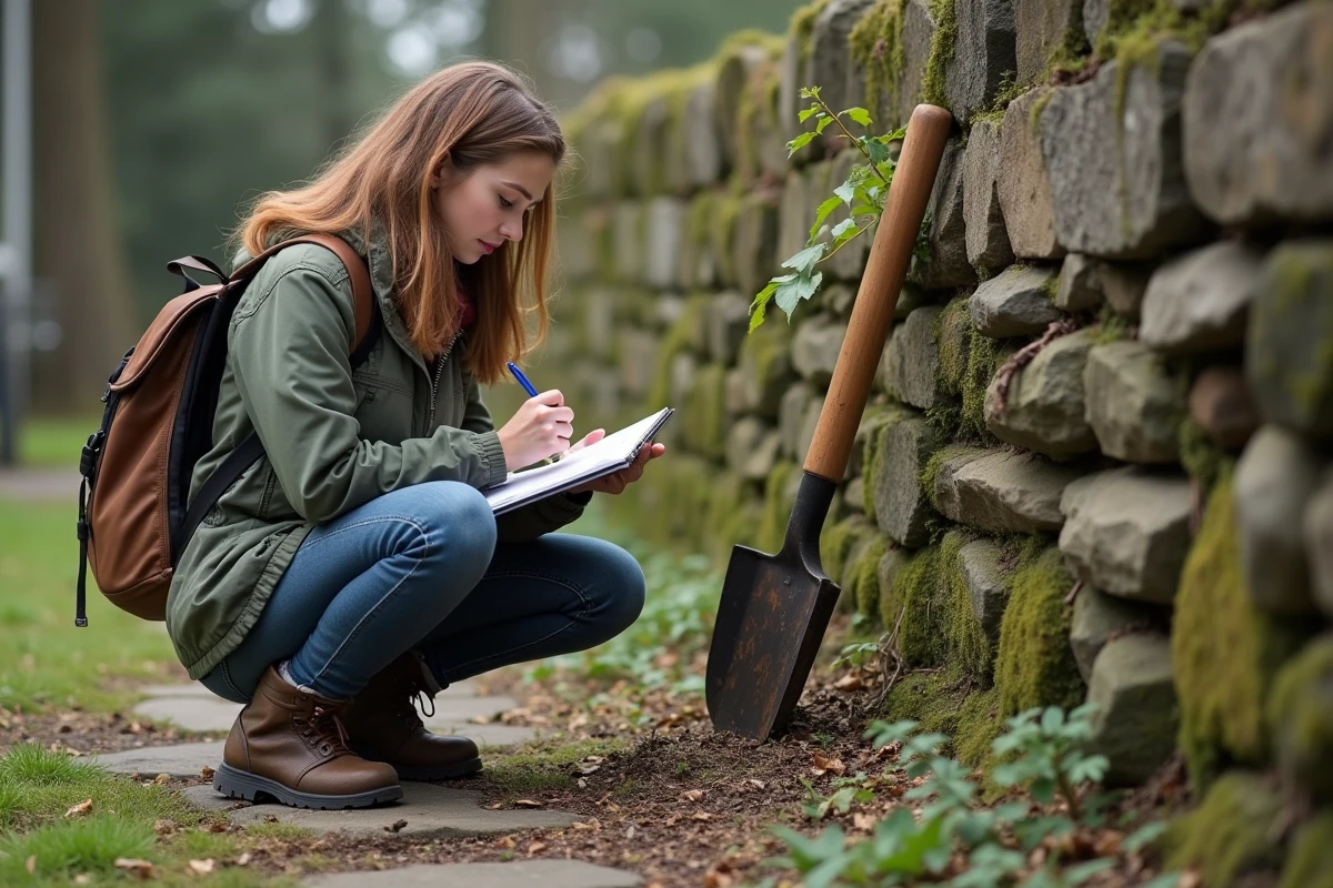 Femme prenant des notes sur des signes d